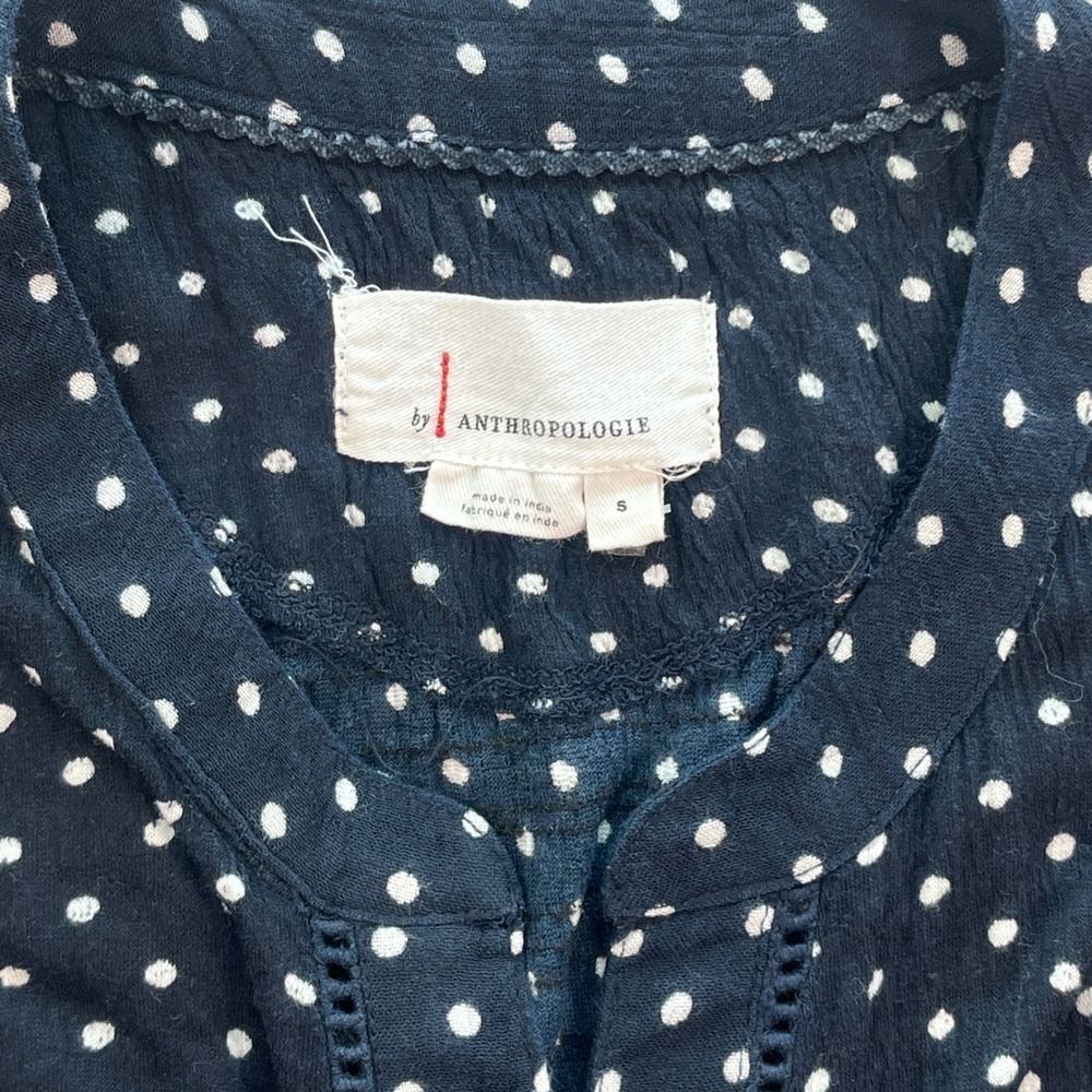 By Anthropologie Sleeveless Hi-Low Dress Size S Polka Dots Babydoll‎ Mini Dress - Picture 3 of 9